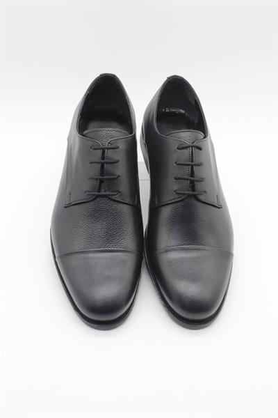 Siyah %100 Deri Analin Bağcıklı Classic Ayakkabı 1033245177_001