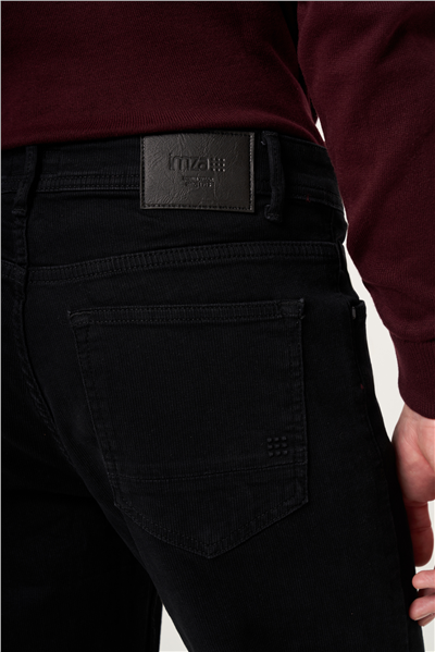 Siyah 5 Cep Gabardin Slim Fit Pamuklu Denim Kot Jean Pantolon 1023265153