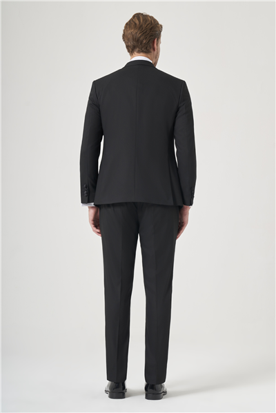 Siyah 6 Drop Slim Fit Esnek Yelekli Damatlık 1001260301