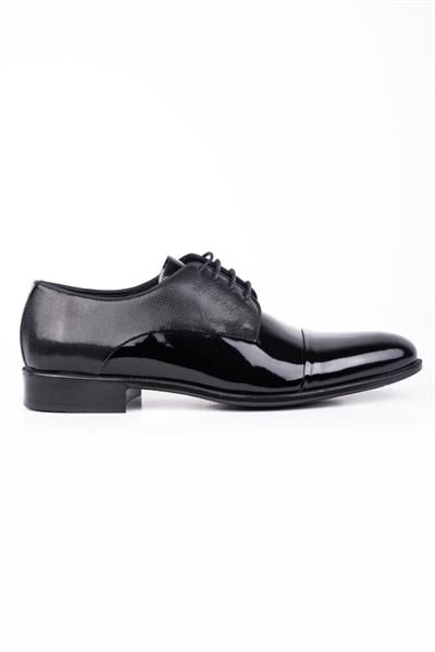 Siyah %100 Deri Rugan Bağcıksız-Tokasız Ceremony Ayakkabı 1033245172_003