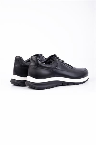 Siyah %100 Deri Analin Bağcıklı Casual Ayakkabı 1033245161