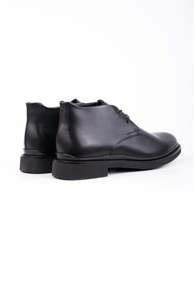 Siyah %100 Deri Analin Bağcıklı Classic Ayakkabı 1033245162