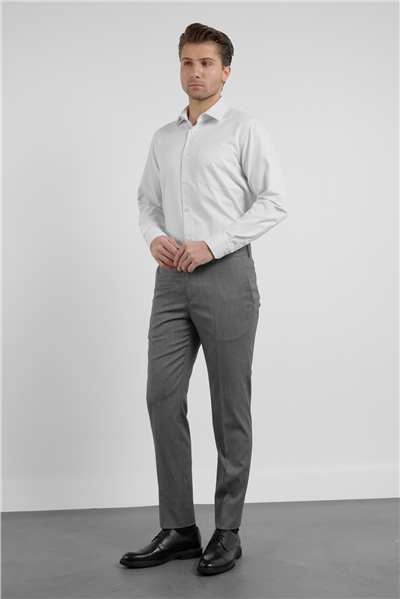 Siyah-Bej Yan Cep Kendinden Desenli Comfort Fit Classic Pantolon 1003255177