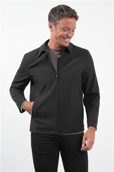 Siyah Berberi Yaka Slim Fit Mont 1007260155
