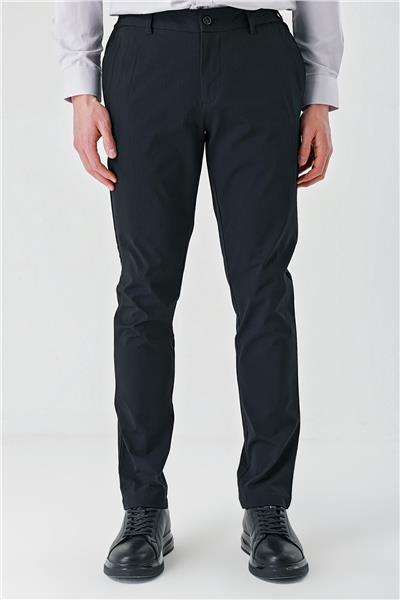 Siyah Pamuklu Yandan Cepli Casual Slim Fit Jogger Pantolon 1003240206