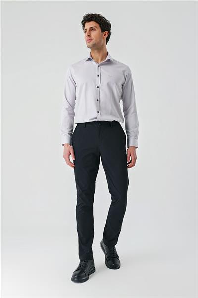 Siyah Pamuklu Yandan Cepli Casual Slim Fit Jogger Pantolon 1003240206