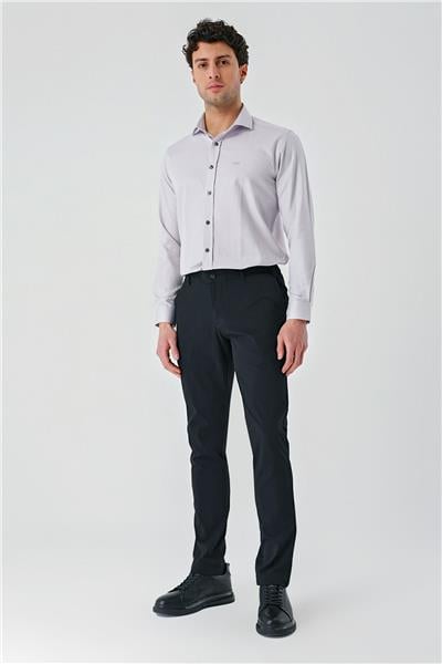 Siyah Pamuklu Yandan Cepli Casual Slim Fit Jogger Pantolon 1003240206