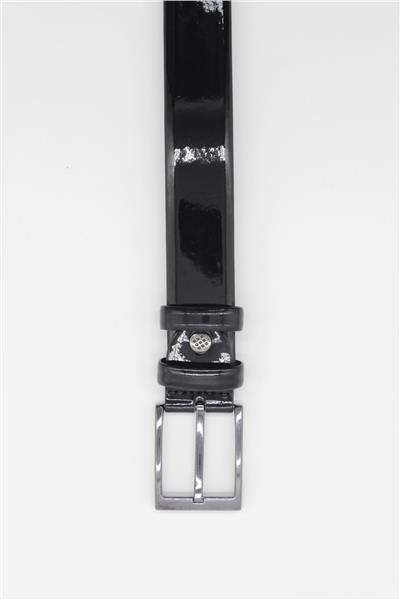 Siyah Dikişsiz Antik %100 Suni Deri Kemer 1046245006_003