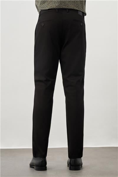 Siyah Pamuklu Yandan Cepli Casual Comfort Fit Chino Pantolon 1003245169