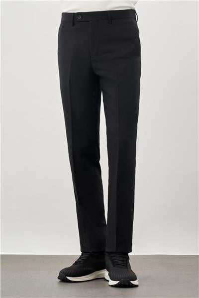 Siyah Esnek Yandan Cepli Comfort Fit Classic Pantolon 1003245207