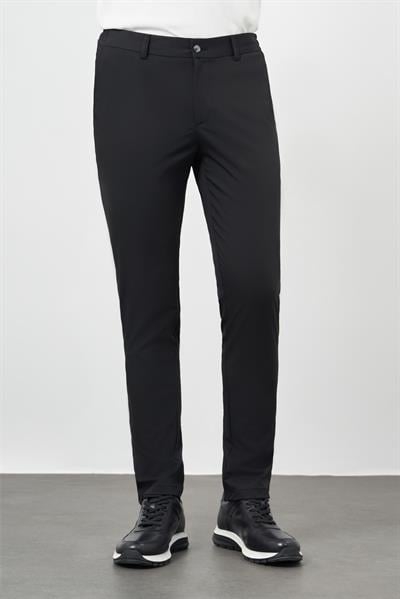 Siyah Esnek Yandan Cepli Casual Slim Fit Jogger Pantolon 1003245159