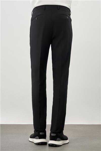 Siyah Esnek Yandan Cepli Comfort Fit Classic Pantolon 1003245207