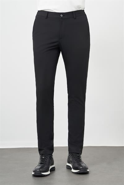 Siyah Esnek Yandan Cepli Casual Slim Fit Jogger Pantolon 1003245159
