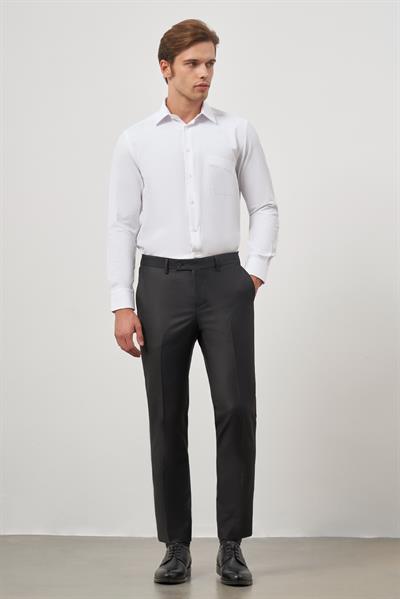 Siyah Yandan Cepli Slim Fit Classic Pantolon 1003245152
