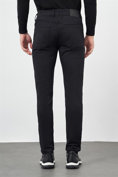 Siyah Düz Cord Pamuklu 5 Cep Slim Fit Casual Denim Pantolon 1023245250