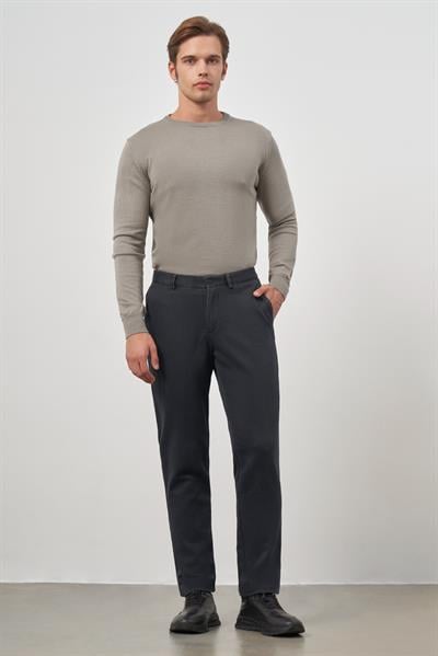 Siyah Pamuklu Yandan Cepli Casual Comfort Fit Chino Pantolon 1003245154