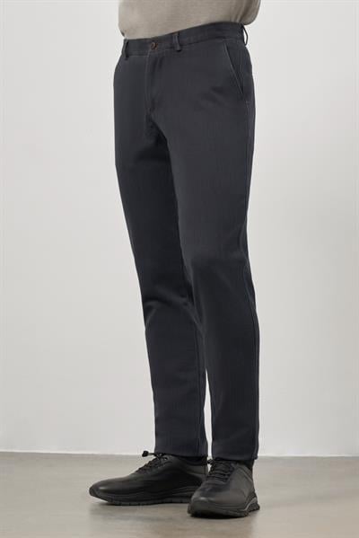 Siyah Pamuklu Yandan Cepli Casual Comfort Fit Chino Pantolon 1003245154