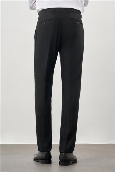 Siyah Esnek Yandan Cepli Slim Fit Classic Pantolon 1003245209