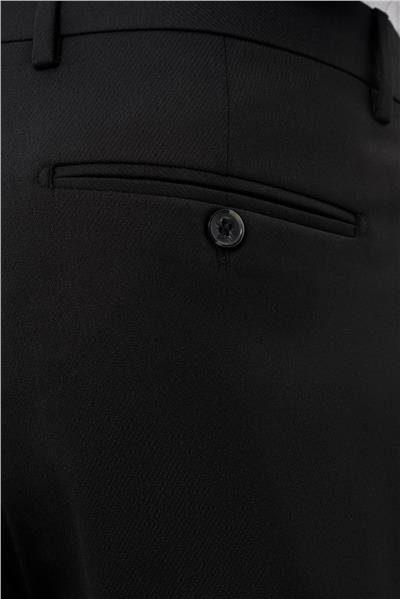 Siyah Esnek Yandan Cepli Slim Fit Classic Pantolon 1003245209