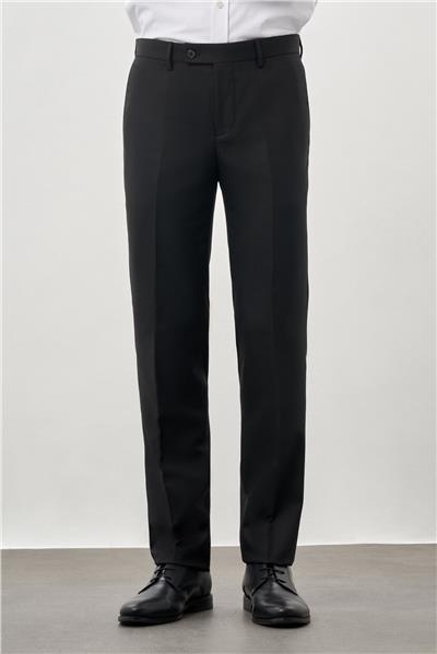 Siyah Esnek Yandan Cepli Slim Fit Classic Pantolon 1003245209