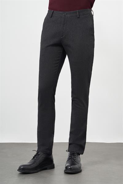 Siyah Pamuklu Yandan Cepli Casual Slim Fit Chino Pantolon 1003245162
