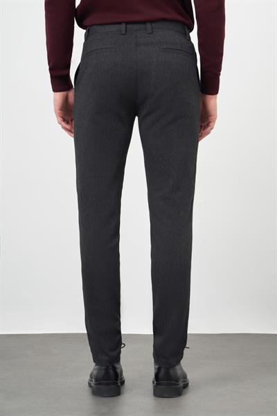 Siyah Pamuklu Yandan Cepli Casual Slim Fit Chino Pantolon 1003245162