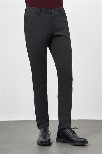 Siyah Pamuklu Yandan Cepli Casual Slim Fit Chino Pantolon 1003245162