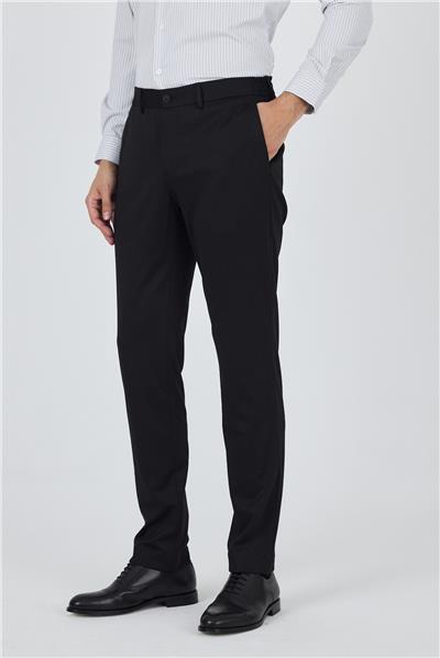 Siyah Esnek Yandan Cepli Casual Slim Fit Jogger Pantolon 1003250157