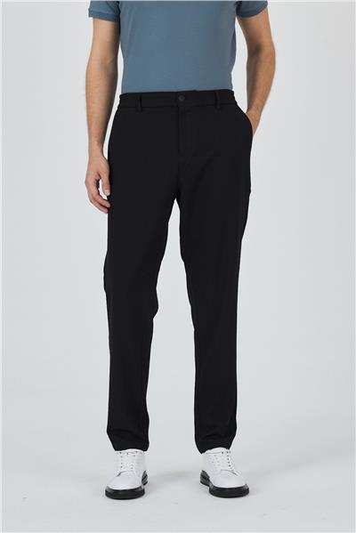 Siyah Esnek Yandan Cepli Casual Standart Fit Jogger Pantolon 1003250119