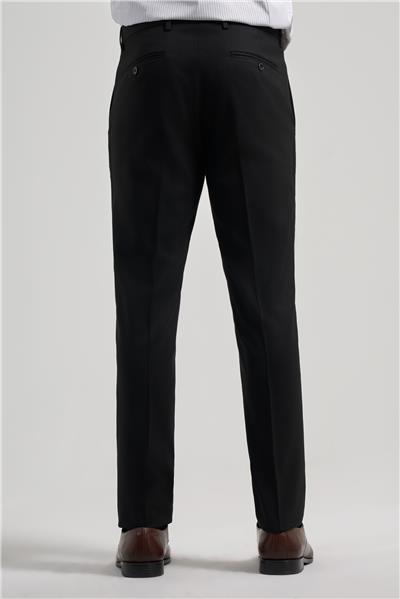 Siyah Esnek Yandan Cepli Slim Fit Classic Pantolon 1003250160
