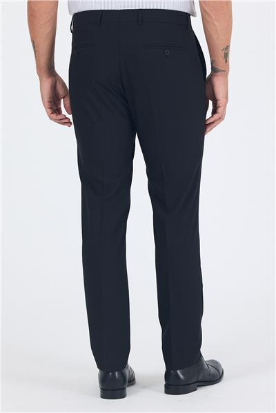 Siyah Esnek Yandan Cepli Slim Fit Classic Pantolon 1003250013