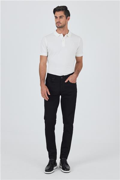 Gabardin 5 Cep Düz Paça Casual Slim Fit Pamuklu Denim Pantolon 1023250158