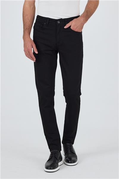 Gabardin 5 Cep Düz Paça Casual Slim Fit Pamuklu Denim Pantolon 1023250158