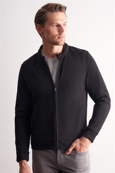 Siyah Hakim Yaka Mont  Düz  Mostra Yırtmaçsız Casual 1007255151