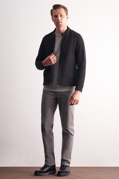 Siyah Hakim Yaka Mont  Düz  Mostra Yırtmaçsız Casual 1007255151