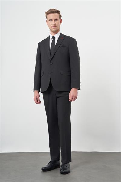 Siyah Mono Yaka 4 Drop Comfort Fit Classic Takım Elbise 1001245168