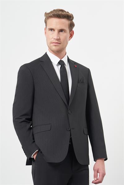 Siyah Mono Yaka 4 Drop Comfort Fit Classic Takım Elbise 1001245168