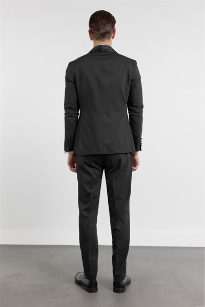 Kılıç Yaka Düz Desen 6 Drop Slim Fit Esnek Takım Elbise 1001260292