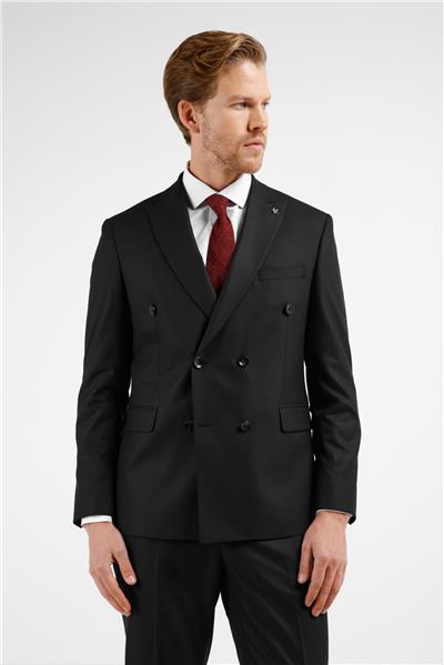 Siyah Kırlangıç Yaka 6 Drop Slim Fit Takım Elbise 1001255172