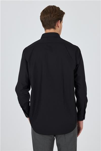 Klasik Yaka Uzun Kol Cepsiz Comfort Fit Classic Pamuklu Gömlek Gömlek 1004250287