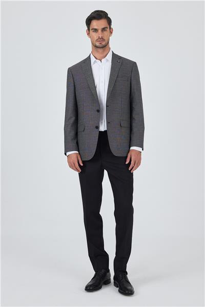 Siyah Mono Yaka Bez Ayağı Tam Astar Esnek 4 Drop Comfort Fit Classic Ceket 1002250157