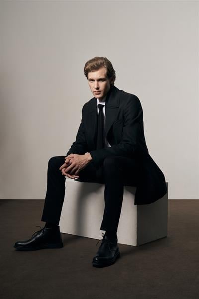 Siyah Mono Yaka Classic Comfort Fit Esnek Kaşe Kaban 1008255160