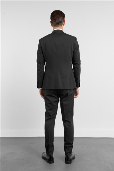 Mono Yaka Düz Desen 6 Drop Slim Fit Esnek Takım Elbise 1001260201