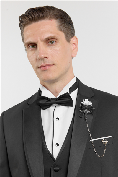 Mono Yaka Düz Desen 6 Drop Slim Fit Esnek Takım Elbise 1001260201