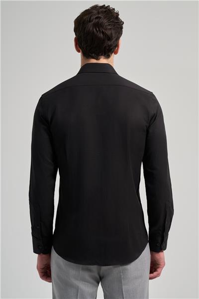 Sert Yaka Düz Classic Pamuklu Slim Fit Gömlek 1004250214