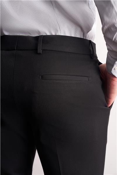 Siyah Yan Cep Açık Paça Esnek Slim Fit Classic Casual Pantolon 1003255153