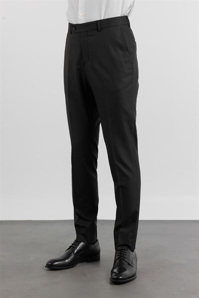 Siyah Yan Cep Basic Slim Fit Esnek Pantolon 1003260013