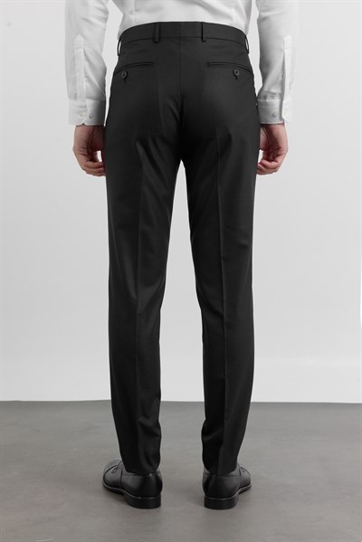 Siyah Yan Cep Basic Slim Fit Esnek Pantolon 1003260013