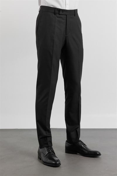 Siyah Yan Cep Basic Slim Fit Esnek Pantolon 1003260013