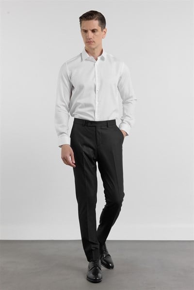 Siyah Yan Cep Basic Slim Fit Esnek Pantolon 1003260013